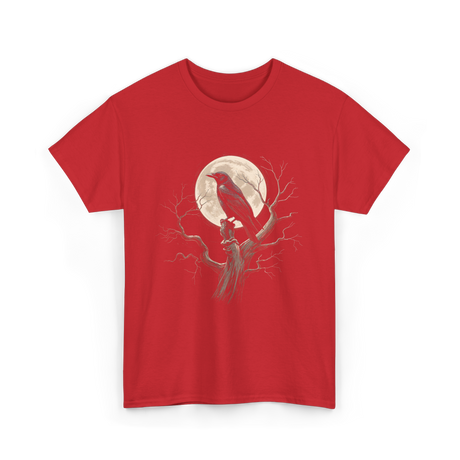 Black Crow Raven Bird Nature T-Shirt - Red