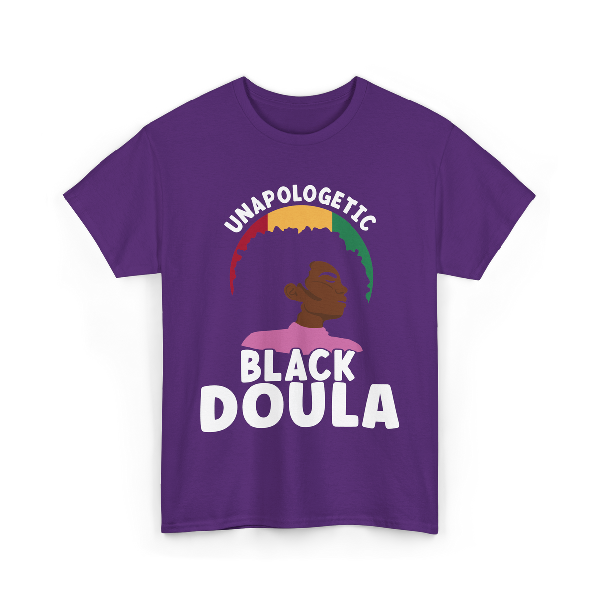 Black Doula Juneteenth African American T-Shirt - Purple