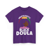 Black Doula Juneteenth African American T-Shirt - Purple