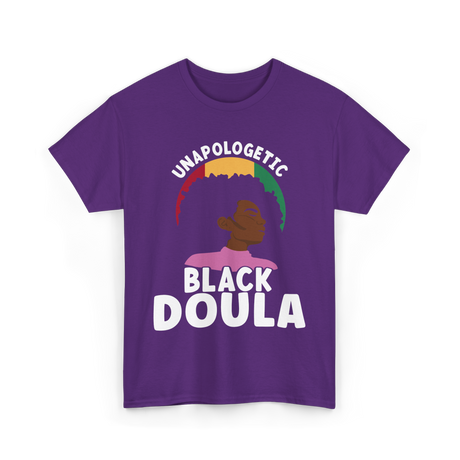 Black Doula Juneteenth African American T-Shirt - Purple