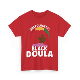 Black Doula Juneteenth African American T-Shirt - Red