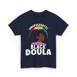 Black Doula Juneteenth African American T-Shirt - Navy