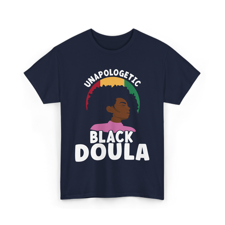 Black Doula Juneteenth African American T-Shirt - Navy