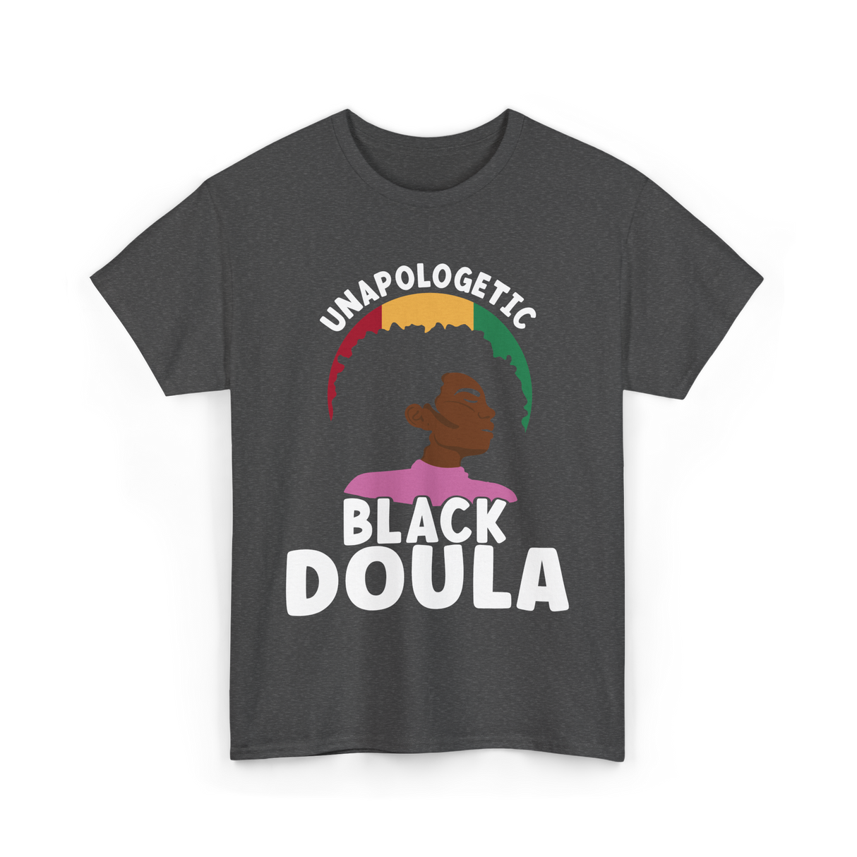 Black Doula Juneteenth African American T-Shirt - Dark Heather