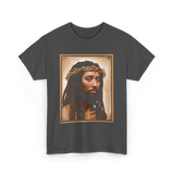 Black Jesus Crown Of Thorns Jesus T-Shirt - Dark Heather