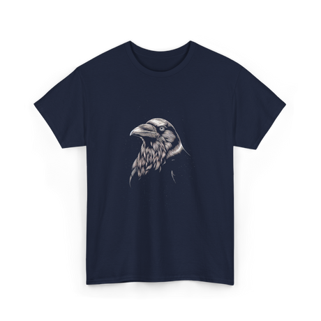 Black Raven Artwork Raven T-Shirt - Navy