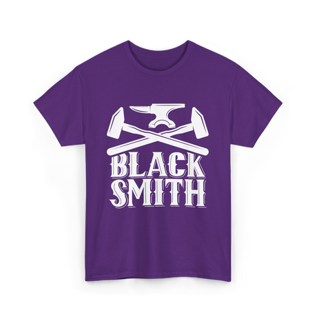 Black Smith Blacksmithing Hobby T-Shirt - Purple