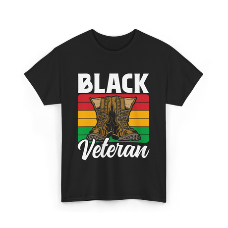 Black Veteran Boots Military T-Shirt - Black