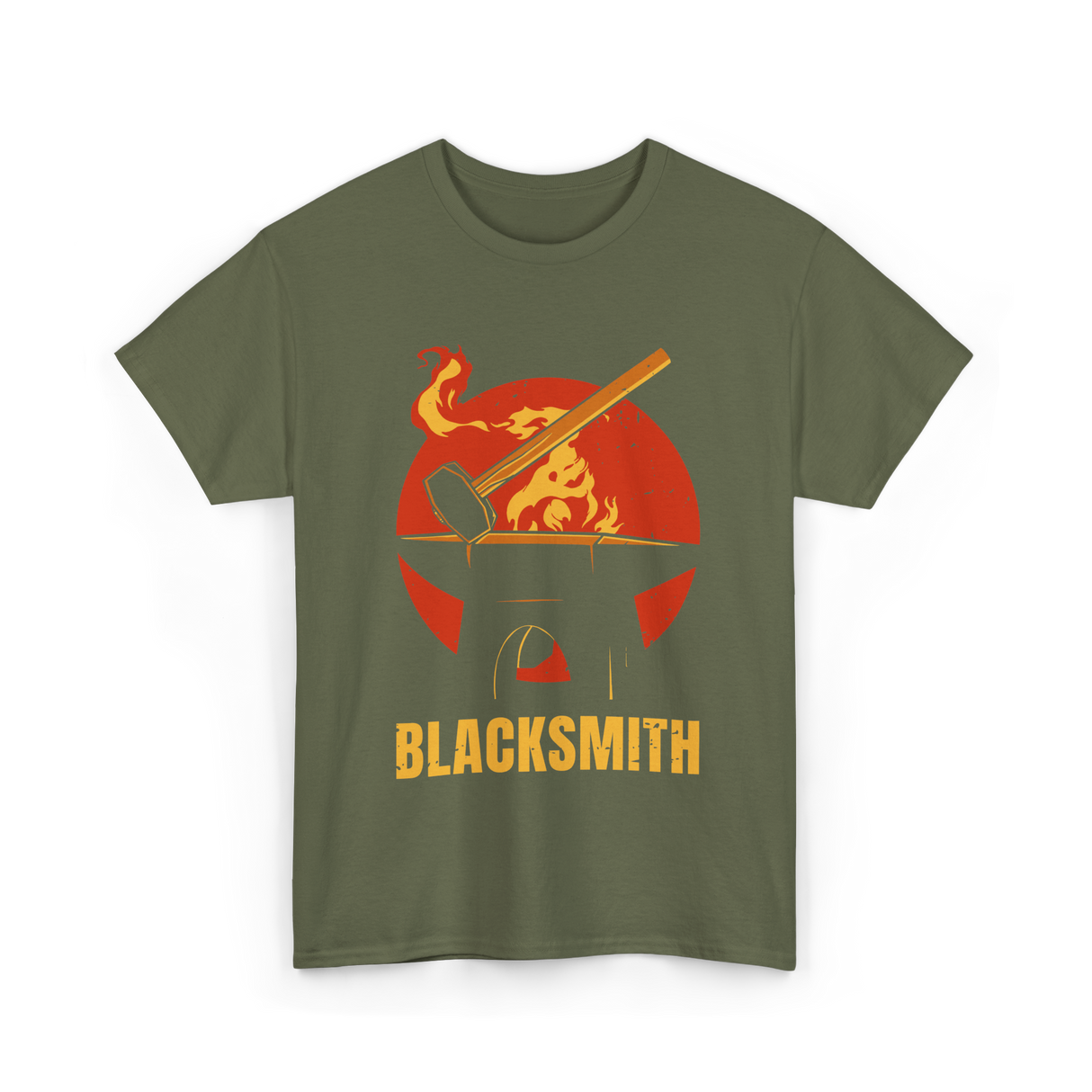 Blacksmith Blacksmithing Blacksmithing Art T-Shirt - Military Green