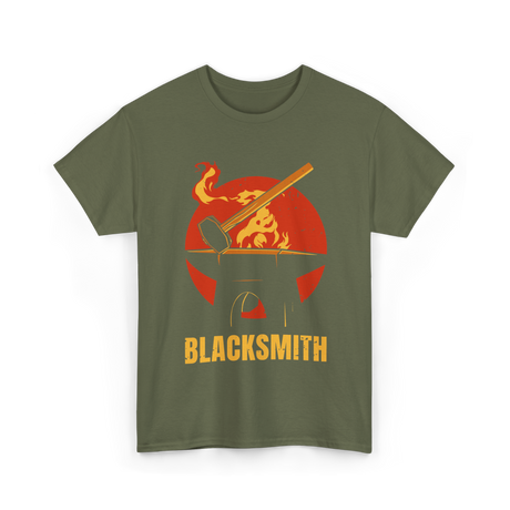 Blacksmith Blacksmithing Blacksmithing Art T-Shirt - Military Green