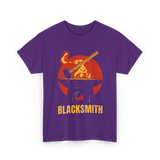 Blacksmith Blacksmithing Blacksmithing Art T-Shirt - Purple