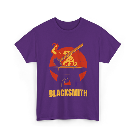 Blacksmith Blacksmithing Blacksmithing Art T-Shirt - Purple