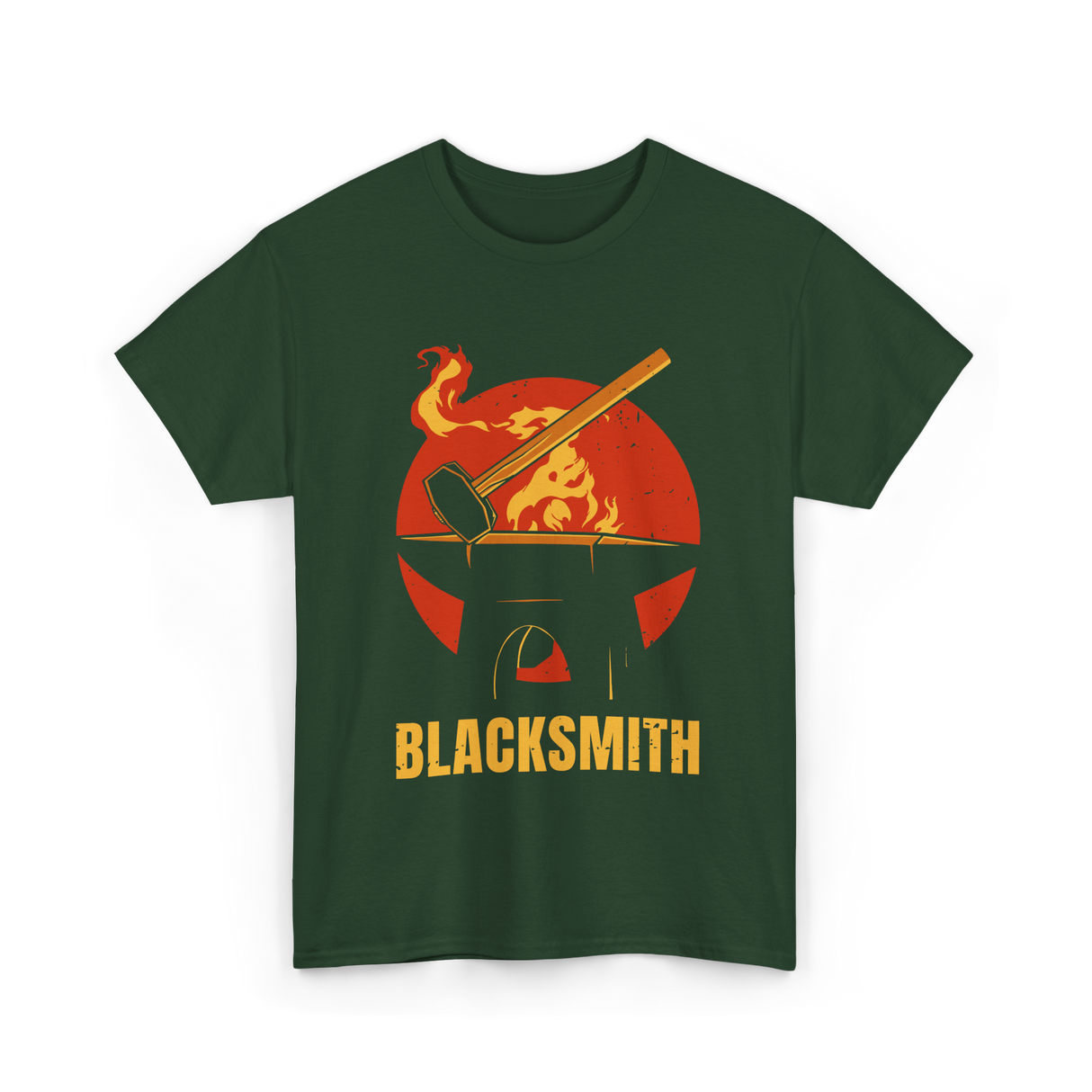 Blacksmith Blacksmithing Blacksmithing Art T-Shirt - Forest Green