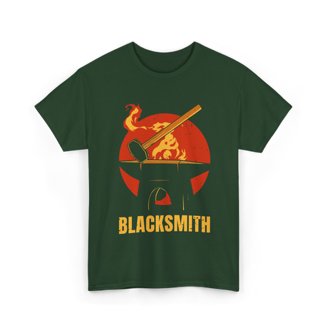 Blacksmith Blacksmithing Blacksmithing Art T-Shirt - Forest Green