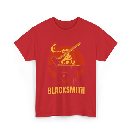 Blacksmith Blacksmithing Blacksmithing Art T-Shirt - Red