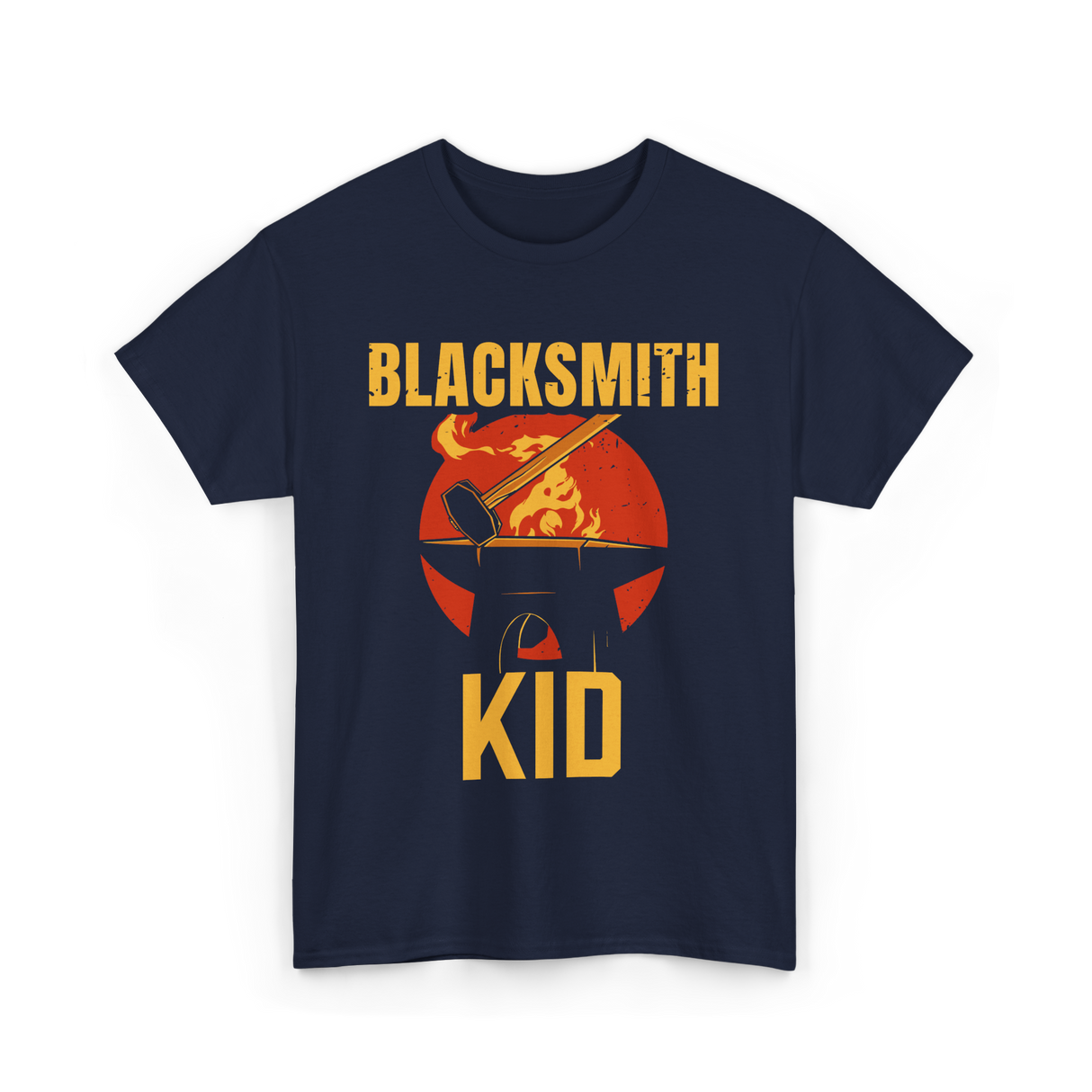 Blacksmith Kid Blacksmithing T-Shirt - Navy