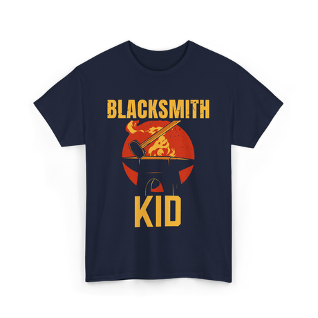 Blacksmith Kid Blacksmithing T-Shirt - Navy