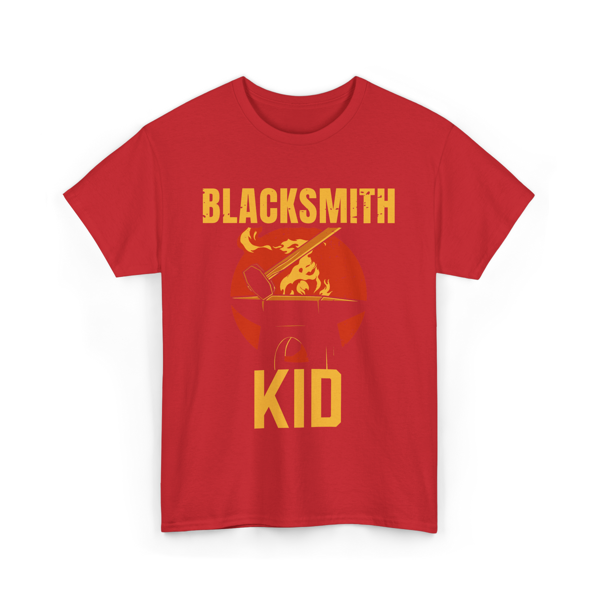 Blacksmith Kid Blacksmithing T-Shirt - Red