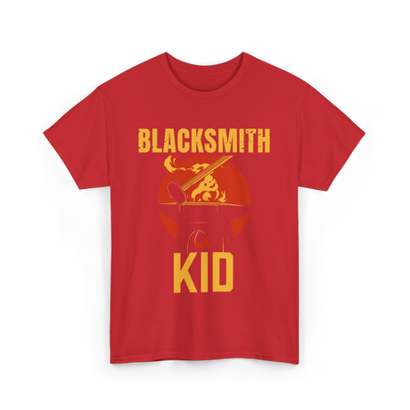 Blacksmith Kid Blacksmithing T-Shirt - Red