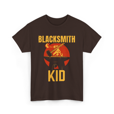 Blacksmith Kid Blacksmithing T-Shirt - Dark Chocolate