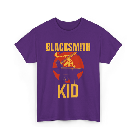 Blacksmith Kid Blacksmithing T-Shirt - Purple