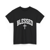 Blessed Cross Faith Christian T-Shirt - Black