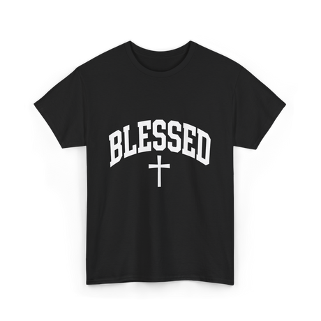 Blessed Cross Faith Christian T-Shirt - Black