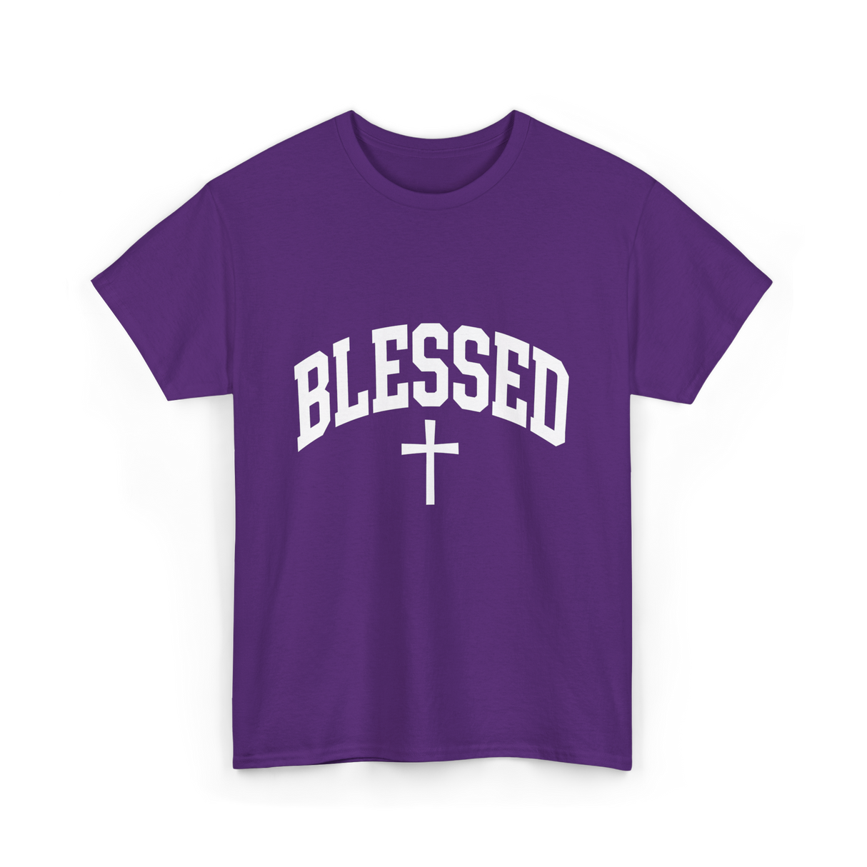 Blessed Cross Faith Christian T-Shirt - Purple