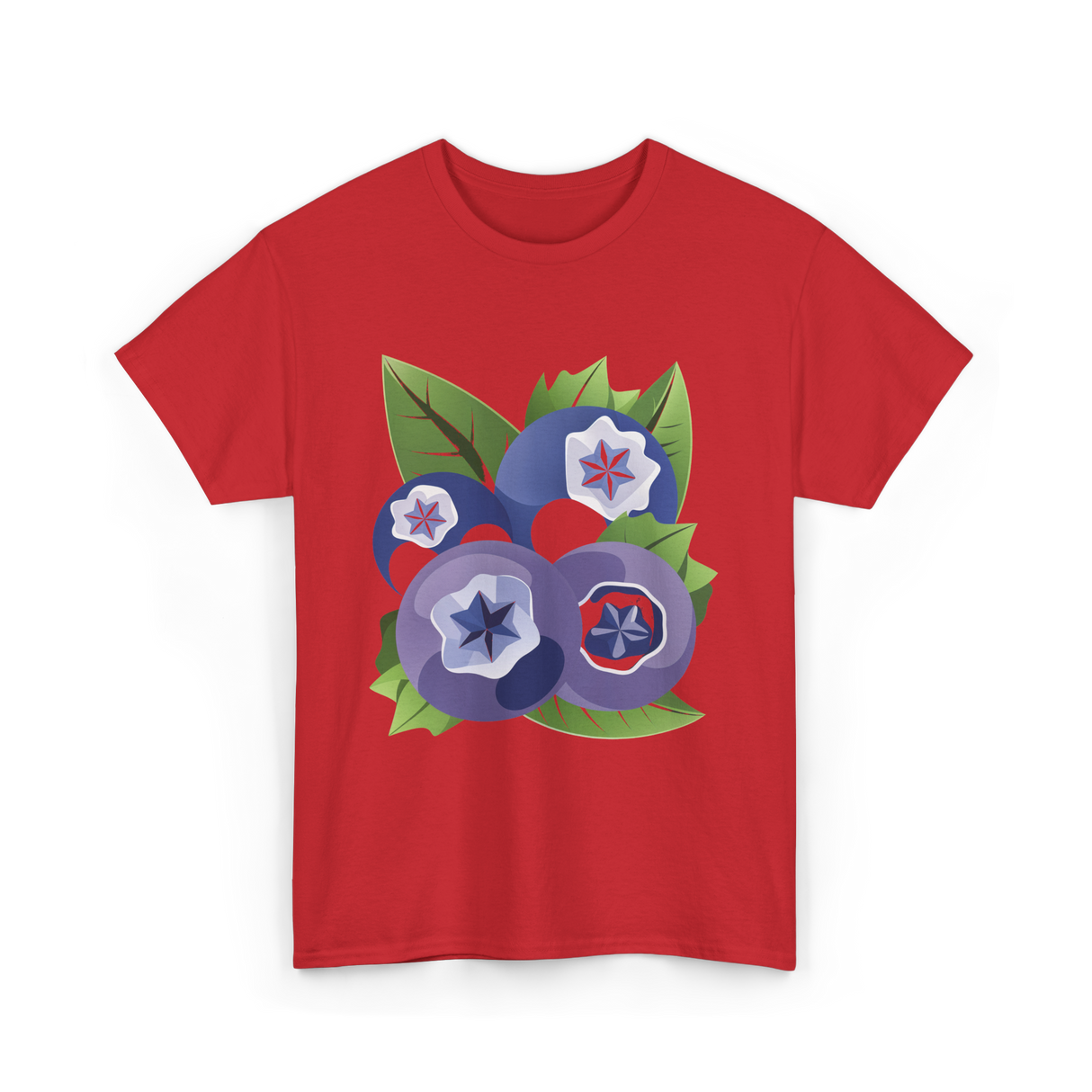 Blueberry Fruit Blueberries Berry T-Shirt - Red