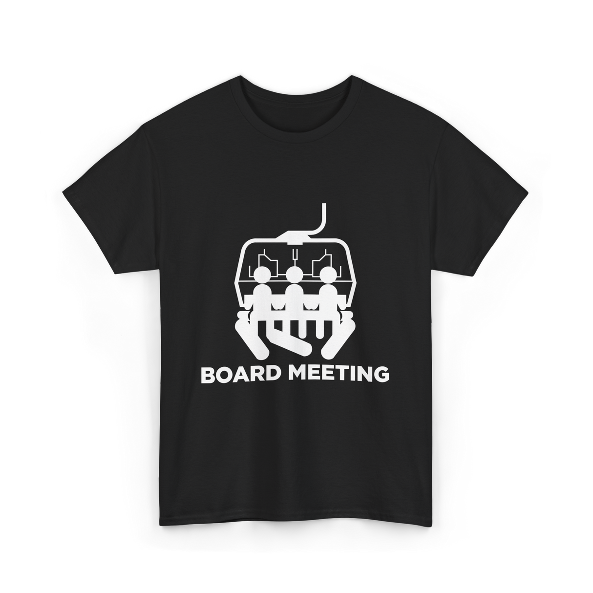 Board Meeting Snowboarding Skiing T-Shirt - Black
