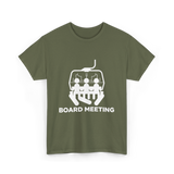 Board Meeting Snowboarding Skiing T-Shirt - Military Green