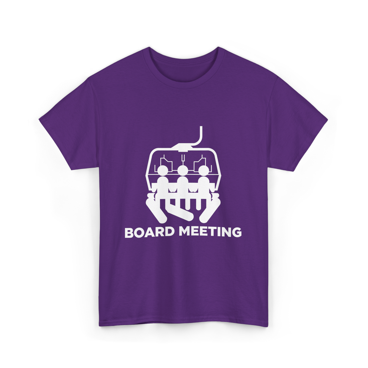 Board Meeting Snowboarding Skiing T-Shirt - Purple