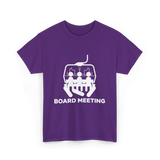 Board Meeting Snowboarding Skiing T-Shirt - Purple