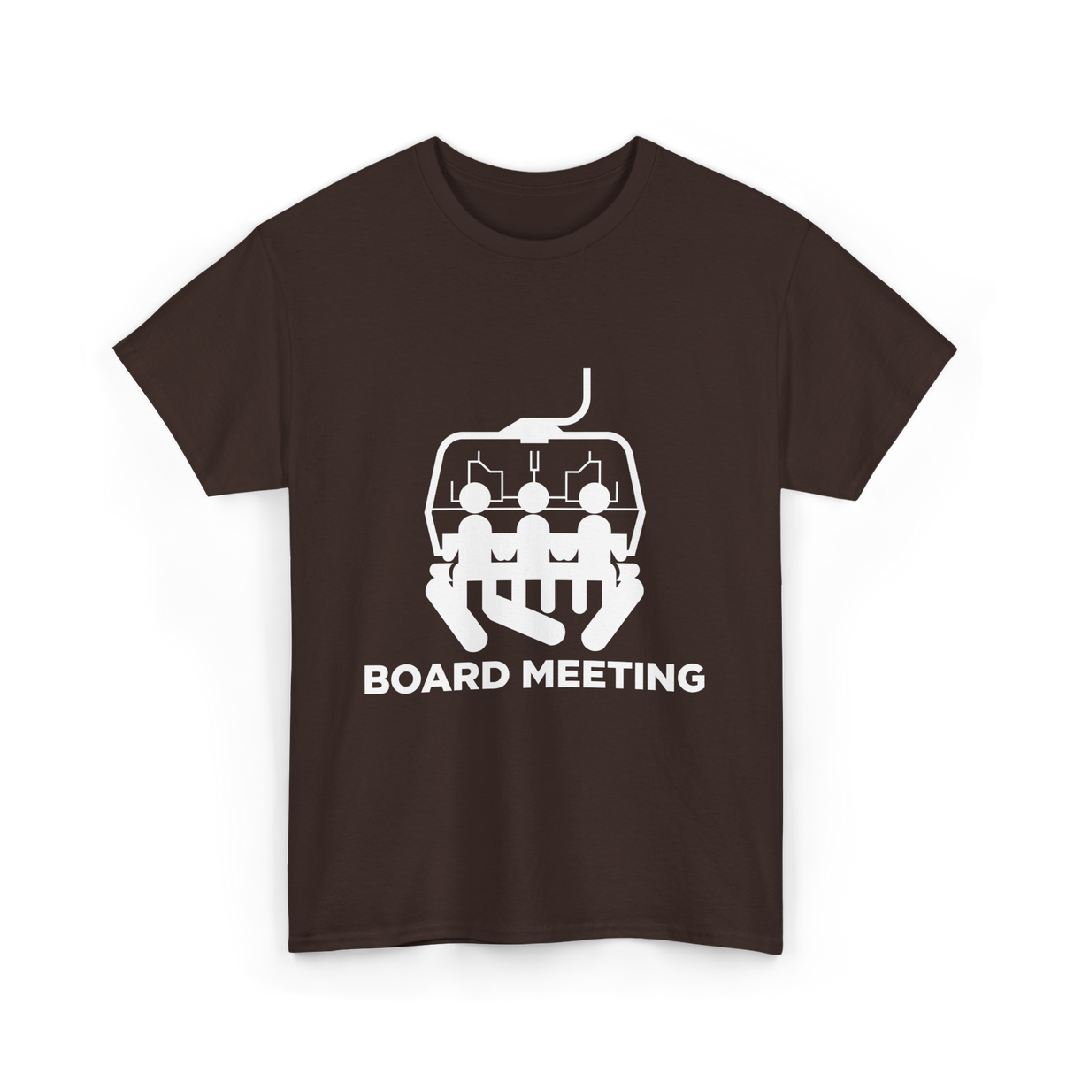 Board Meeting Snowboarding Skiing T-Shirt - Dark Chocolate