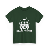 Board Meeting Snowboarding Skiing T-Shirt - Forest Green