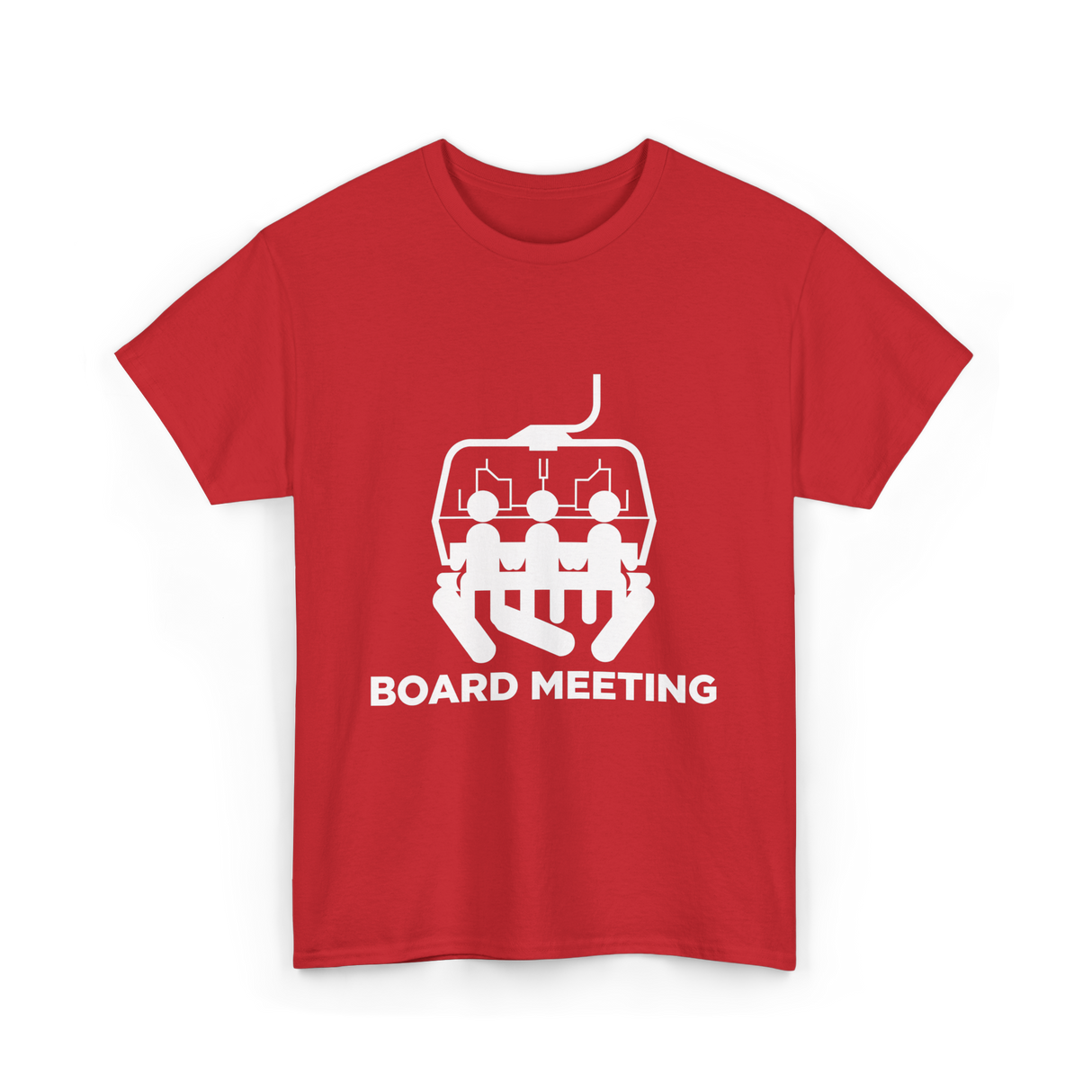Board Meeting Snowboarding Skiing T-Shirt - Red