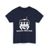Board Meeting Snowboarding Skiing T-Shirt - Navy