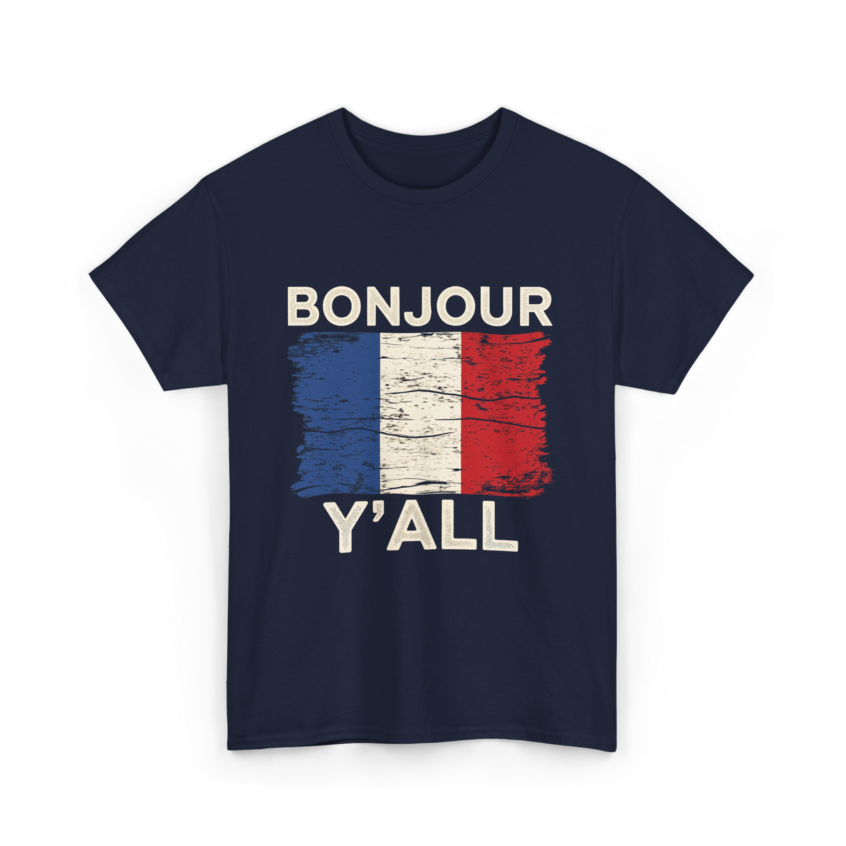 Bonjour Y'All France Pride T-Shirt - Navy