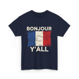 Bonjour Y'All France Pride T-Shirt - Navy