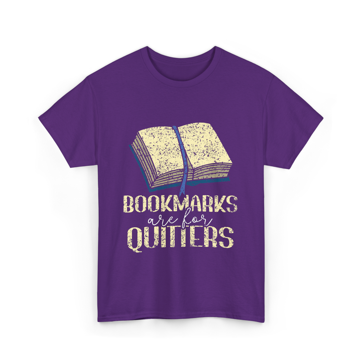 Bookmarks Are For Quitters Reading T-Shirt - Purple