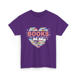 Books Are My Love Language Reading T-Shirt - Purple