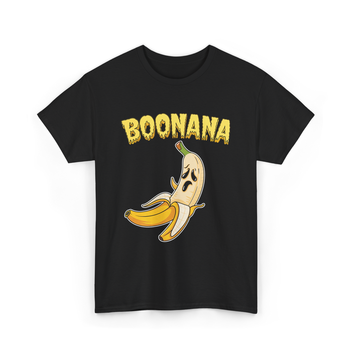 Boonana Banana Halloween Ghost T-Shirt - Black