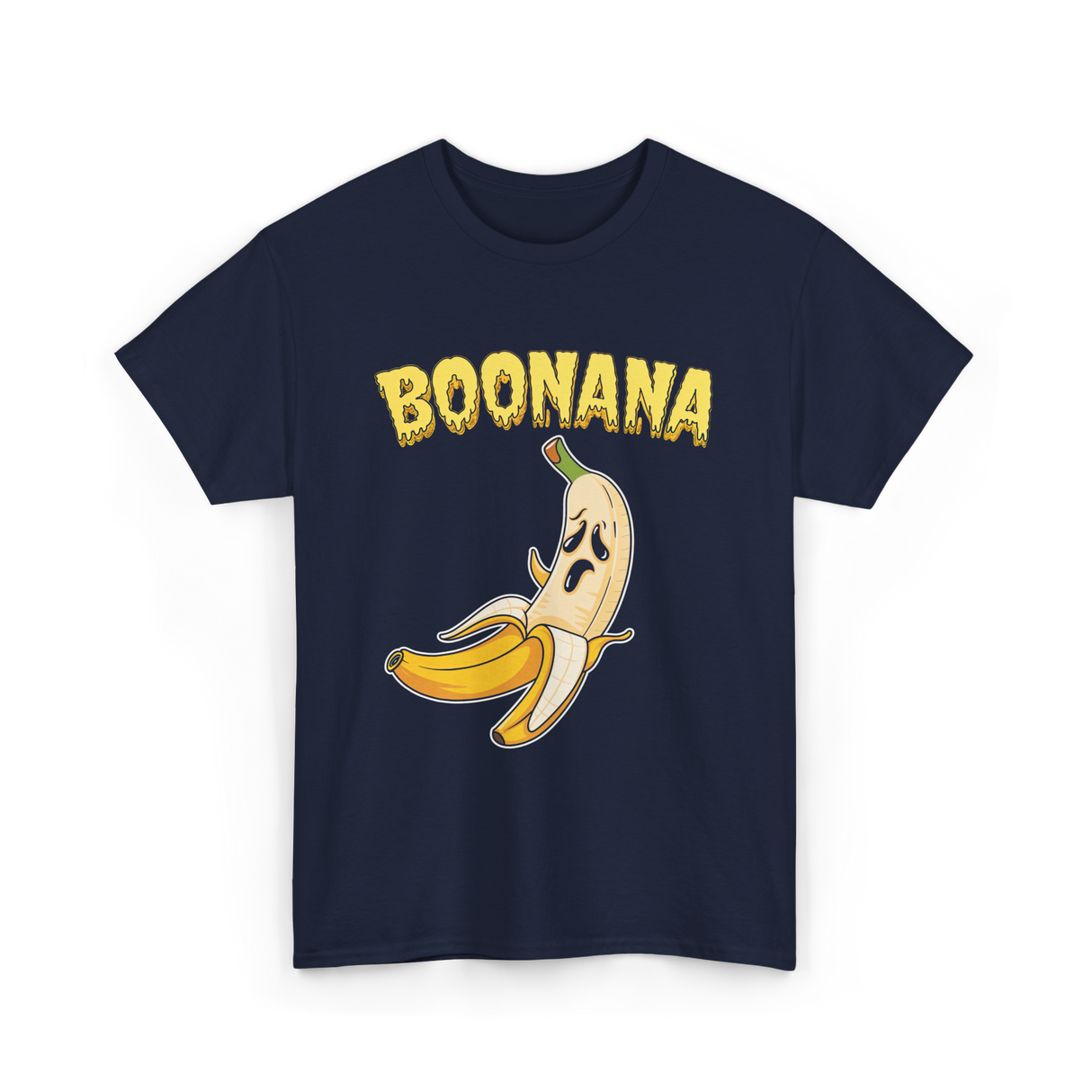 Boonana Banana Halloween Ghost T-Shirt - Navy