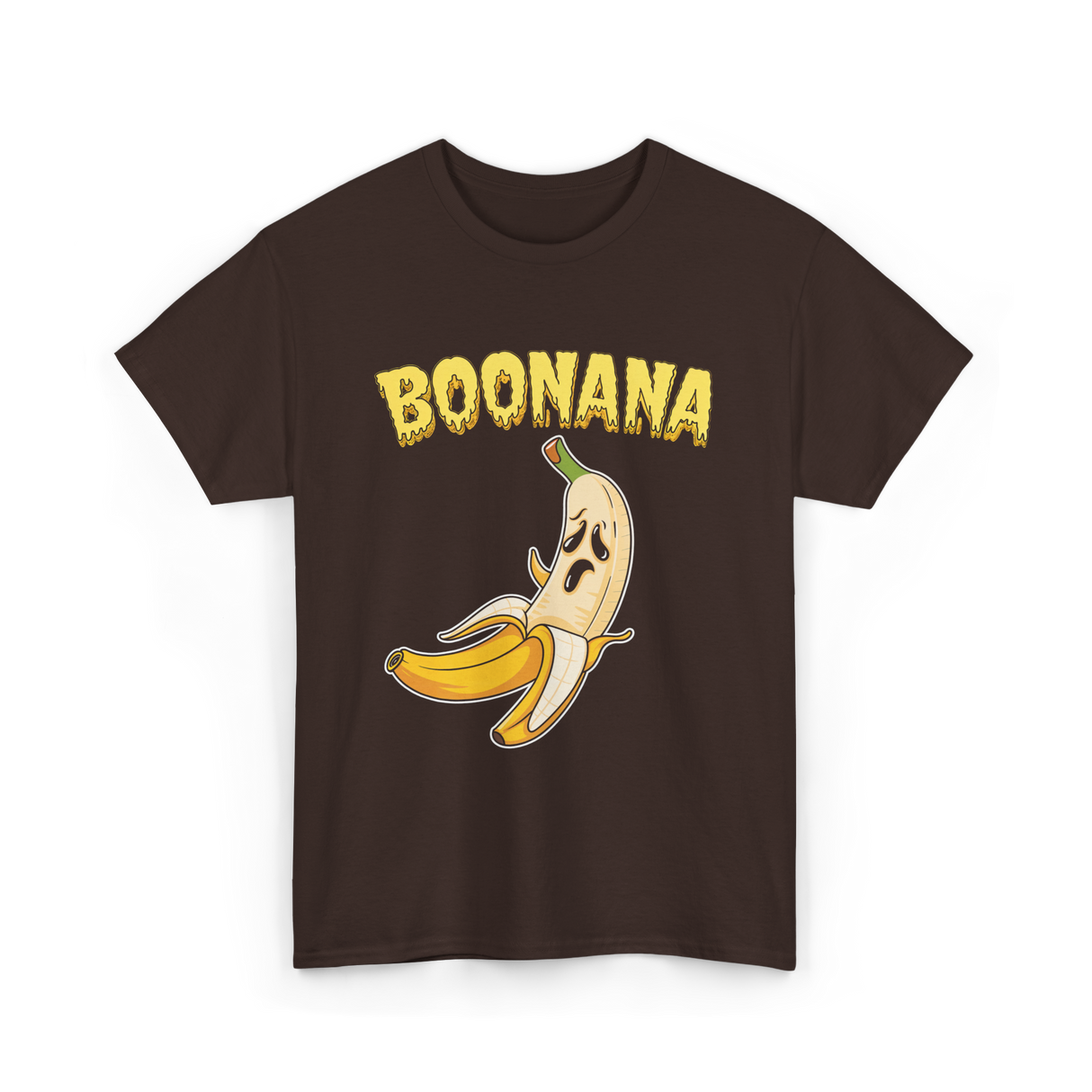 Boonana Banana Halloween Ghost T-Shirt - Dark Chocolate