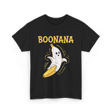 Boonana Cute Ghost Banana T-Shirt - Black