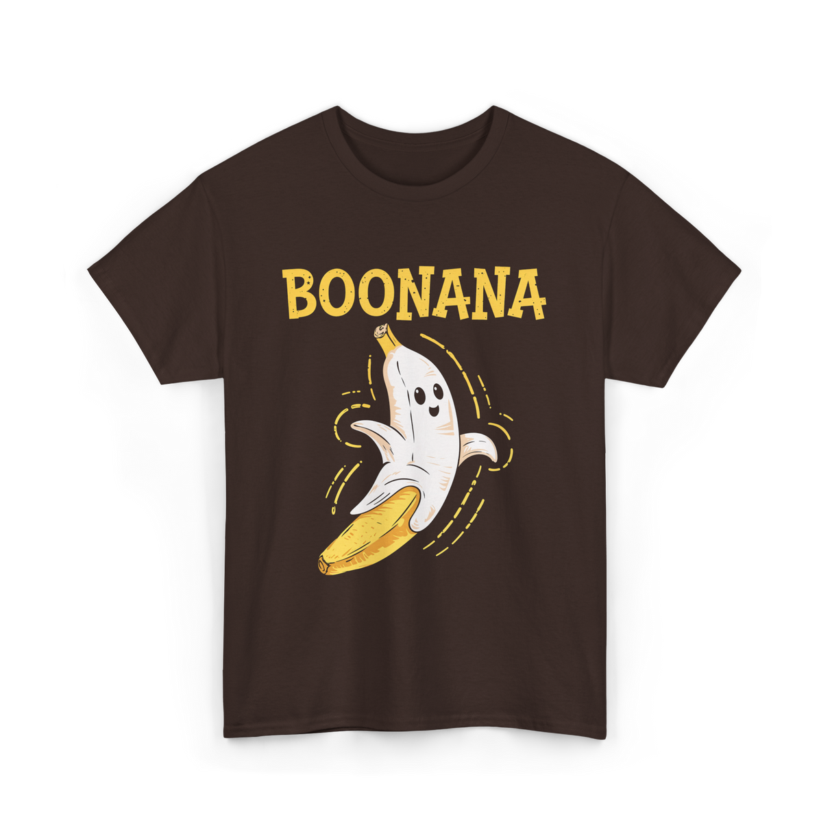 Boonana Cute Ghost Banana T-Shirt - Dark Chocolate