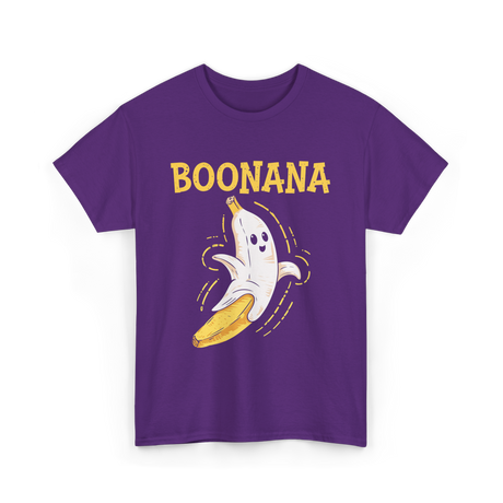 Boonana Cute Ghost Banana T-Shirt - Purple