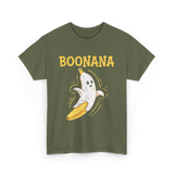 Boonana Cute Ghost Banana T-Shirt - Military Green