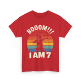 Booom 7 Birthday T-Shirt - Red