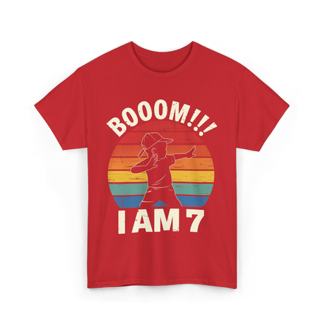 Booom 7 Birthday T-Shirt - Red